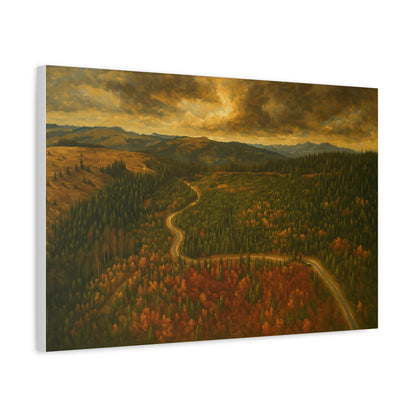 Stretched Canvas Art, Scenic Landscape Wall Decor, Nature Painting for Home, Rustic Room Accent, Gift for Nature Lovers - TRV