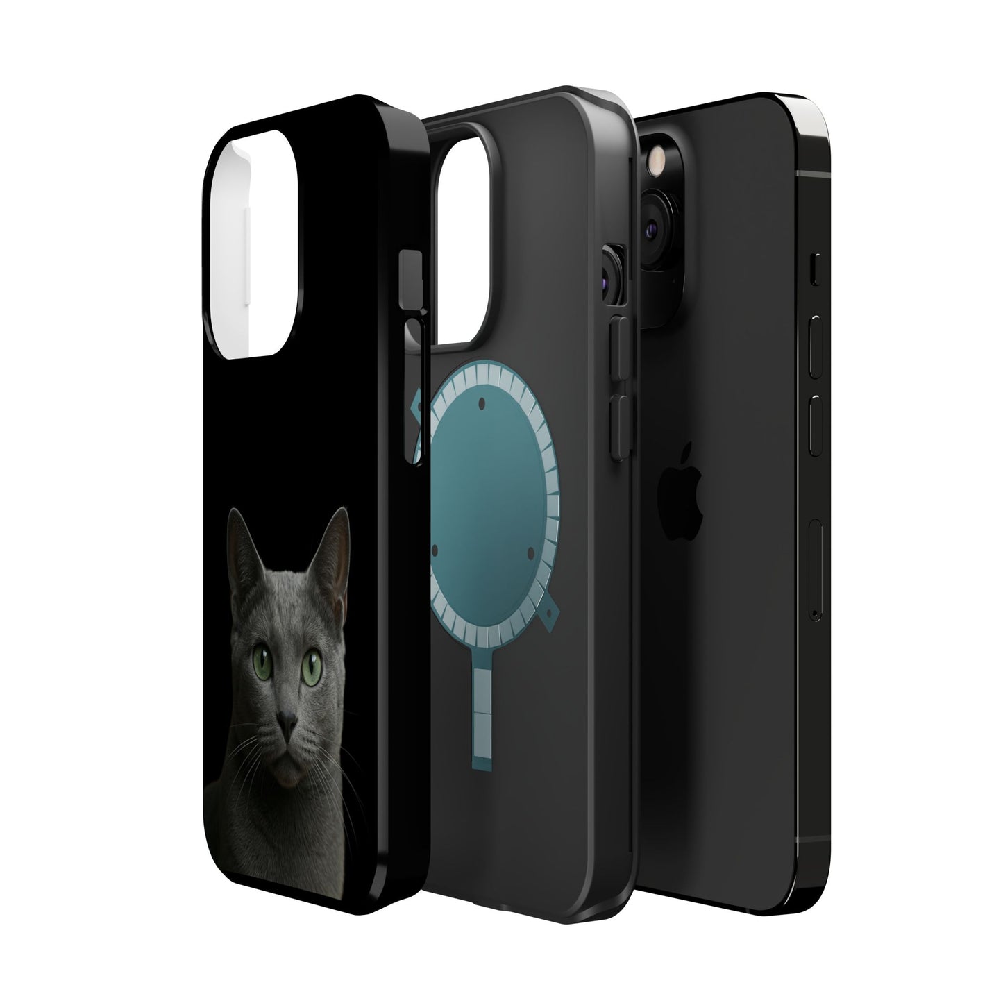Russian Blue Cat Phone Case — Magnetic Impact-Resistant iPhone Cover