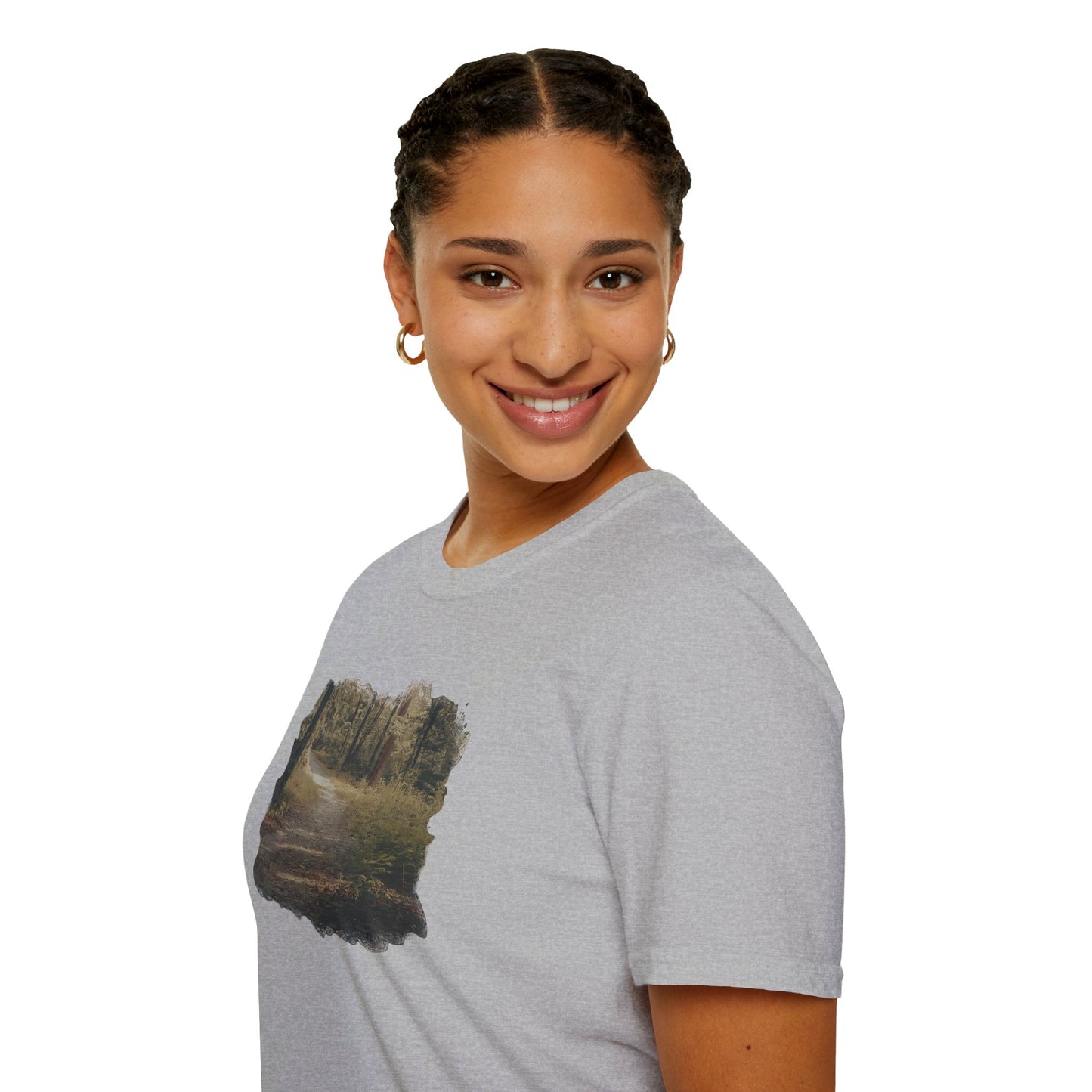 Nature-Inspired Unisex Softstyle T-Shirt, Eco-Friendly Fashion, Outdoor Lover Tee, Gift for Nature Enthusiasts, Casual Everyday Wear