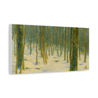 Winter Forest Matte Canvas Art Print, Nature Decor, Stretched Wall Art, Home Decor, Rustic Cabin Decoration, Gift for Nature Lovers - TRV