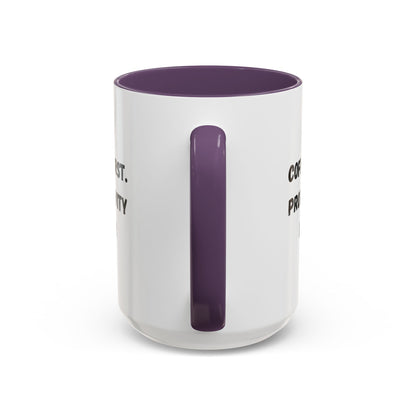 Coffee First Productivity Later Mug - Fun Office Gift, Motivational Coffee Cup, Black Handle Mug, Home Office Decor, Thoughtful Gift