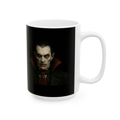 Gothic Dracula Vampire Ceramic Mug, Perfect for Halloween, Spooky Gifts, Coffee Lovers, Home Decor, 11oz & 15oz Sizes - TRV