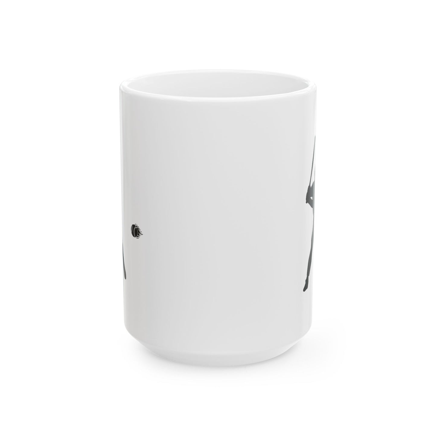 Baseball Ceramic Mug, Unique Gift for Art Lovers, Coffee Tea Cup, Home Decor, Minimalist Design, Ideal for Birthdays and Holidays