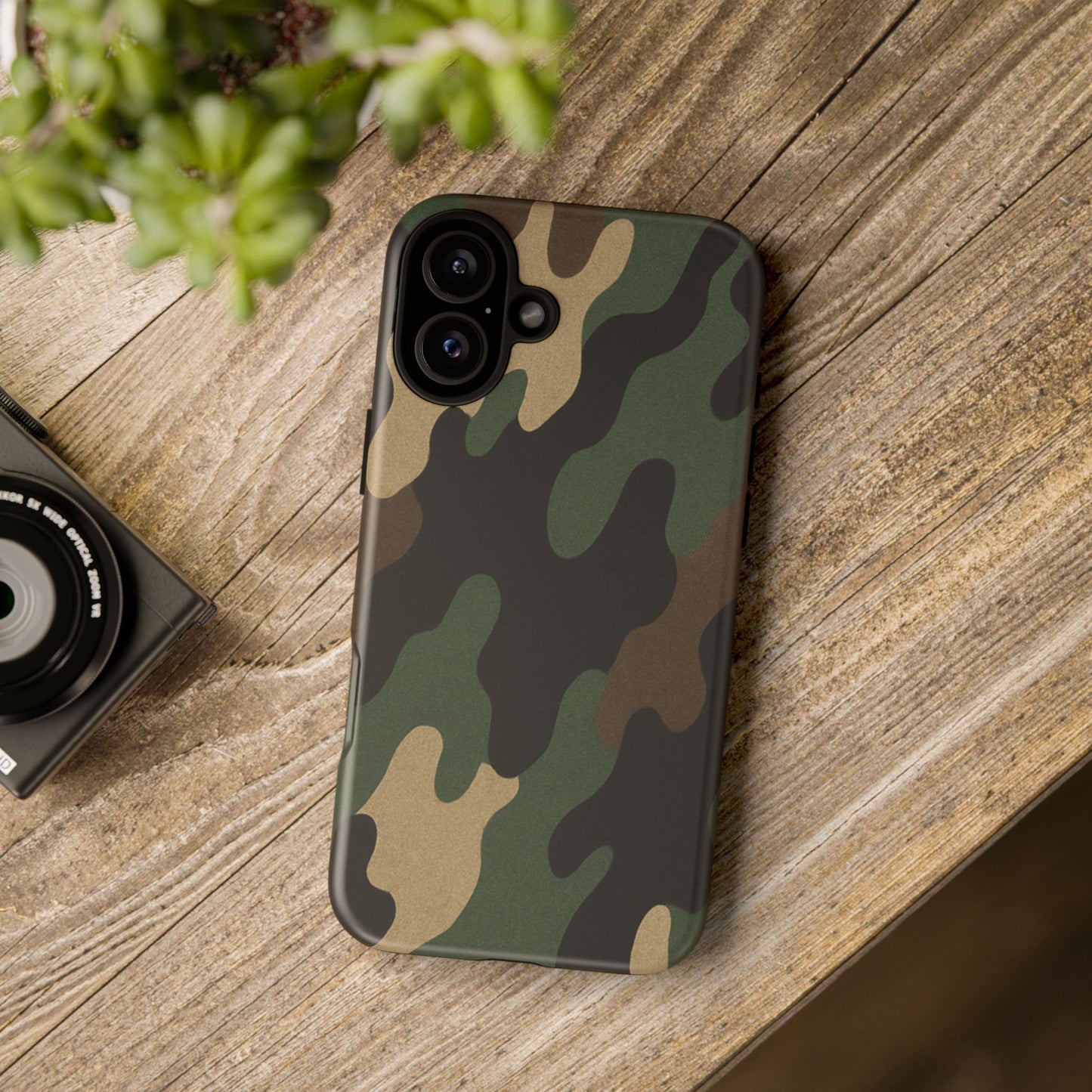 Camouflage Phone Case, Tough Phone Cover, Military Style Accessory, Protective Case for Men, Gifts for Soldiers - TRV