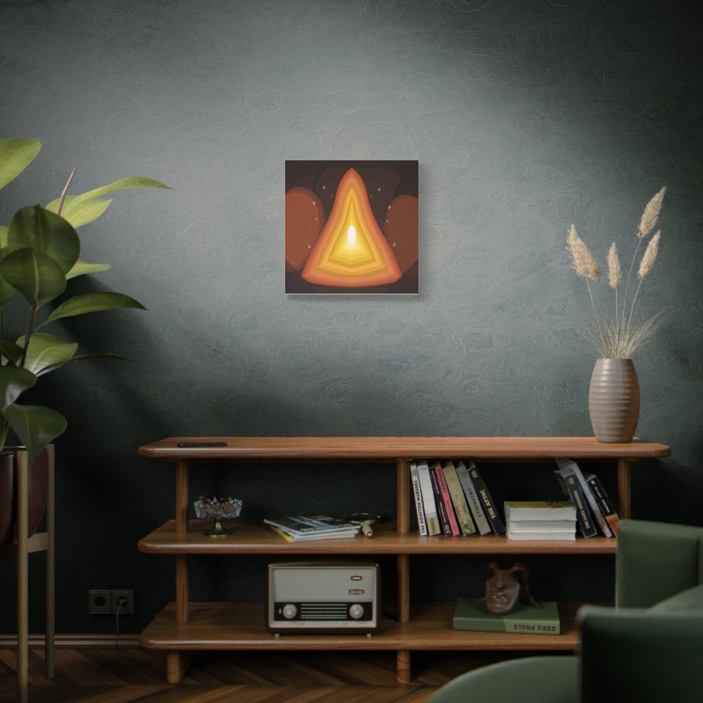 Concentric Fire Furnace Cross-Section Matte Canvas