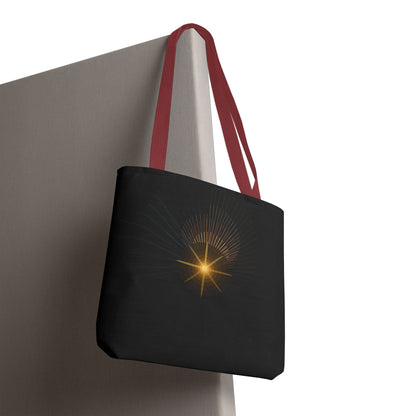 Radiant Starburst Tote Bag | Golden Light Celestial Design - TRV