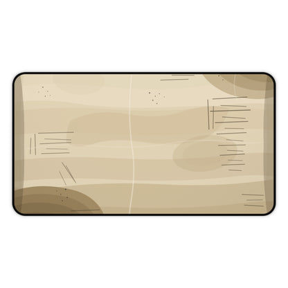 Vintage Wood Grain Desk Mat | Beige Rustic Mouse Pad - TRV