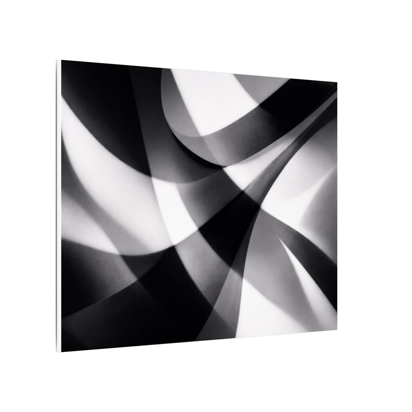 Abstract Black and White Swirl Matte Canvas