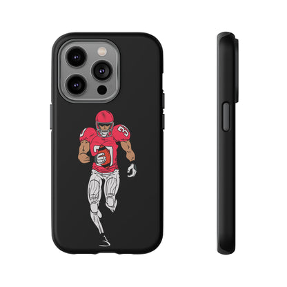 Football Player Tough Phone Case – Protective Black Sports iPhone Case