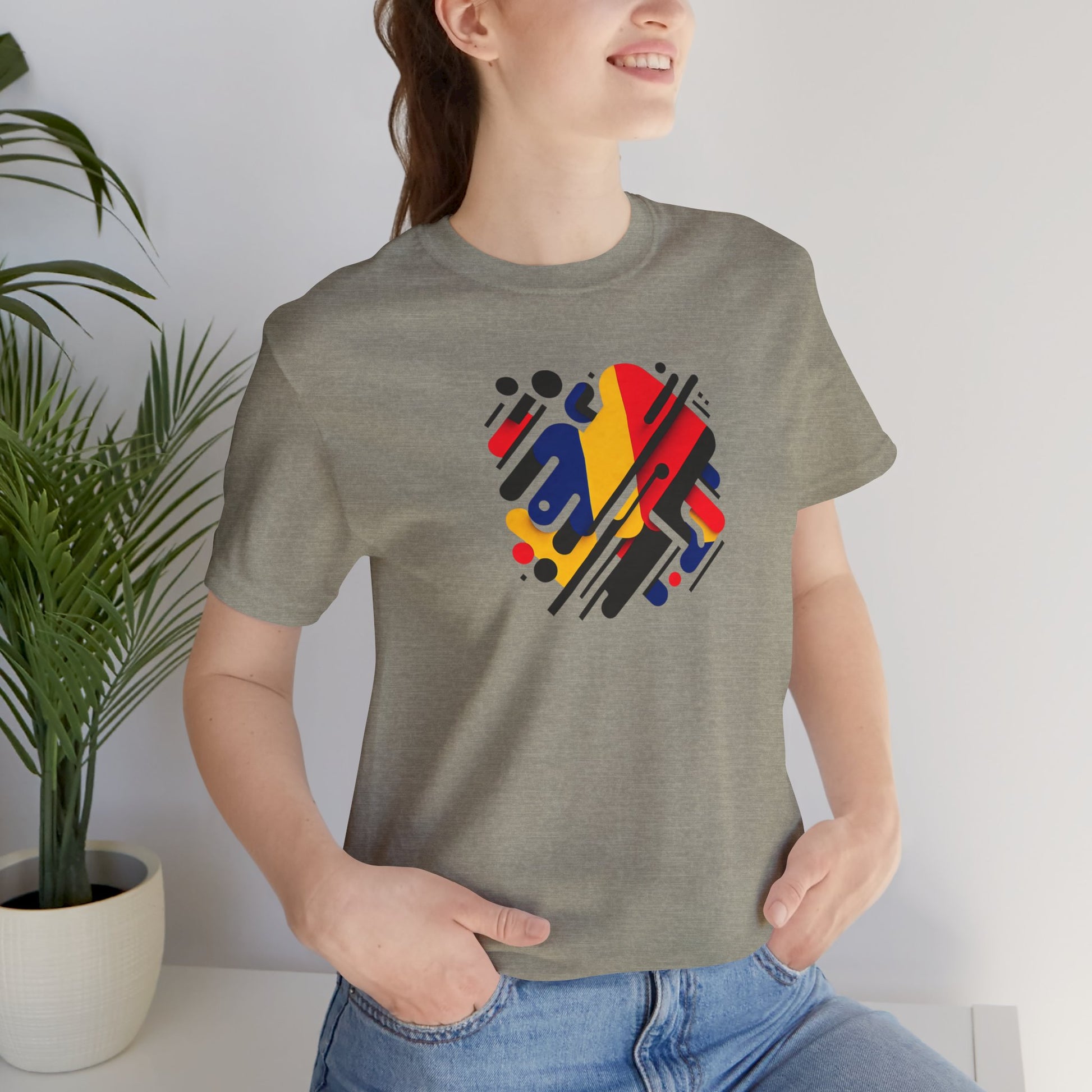 Artistic Heart Unisex Jersey Tee - Vibrant Graphic Tee, Casual Wear, Gift for Art Lovers, Birthday Surprise, Everyday Comfort - TRV