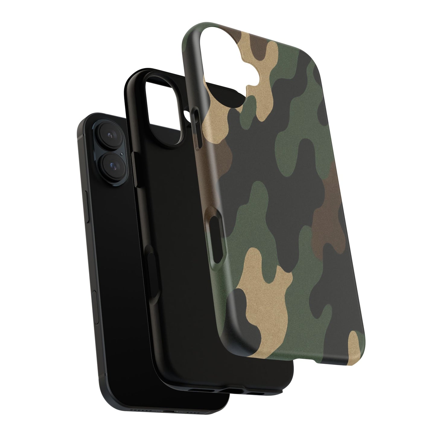 Camouflage Phone Case, Tough Phone Cover, Military Style Accessory, Protective Case for Men, Gifts for Soldiers - TRV