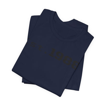 Est. 1988 Unisex Jersey Tee, Vintage Birthday Shirt, Casual Everyday Wear, Gift for Him or Her, Anniversary Celebration Tee