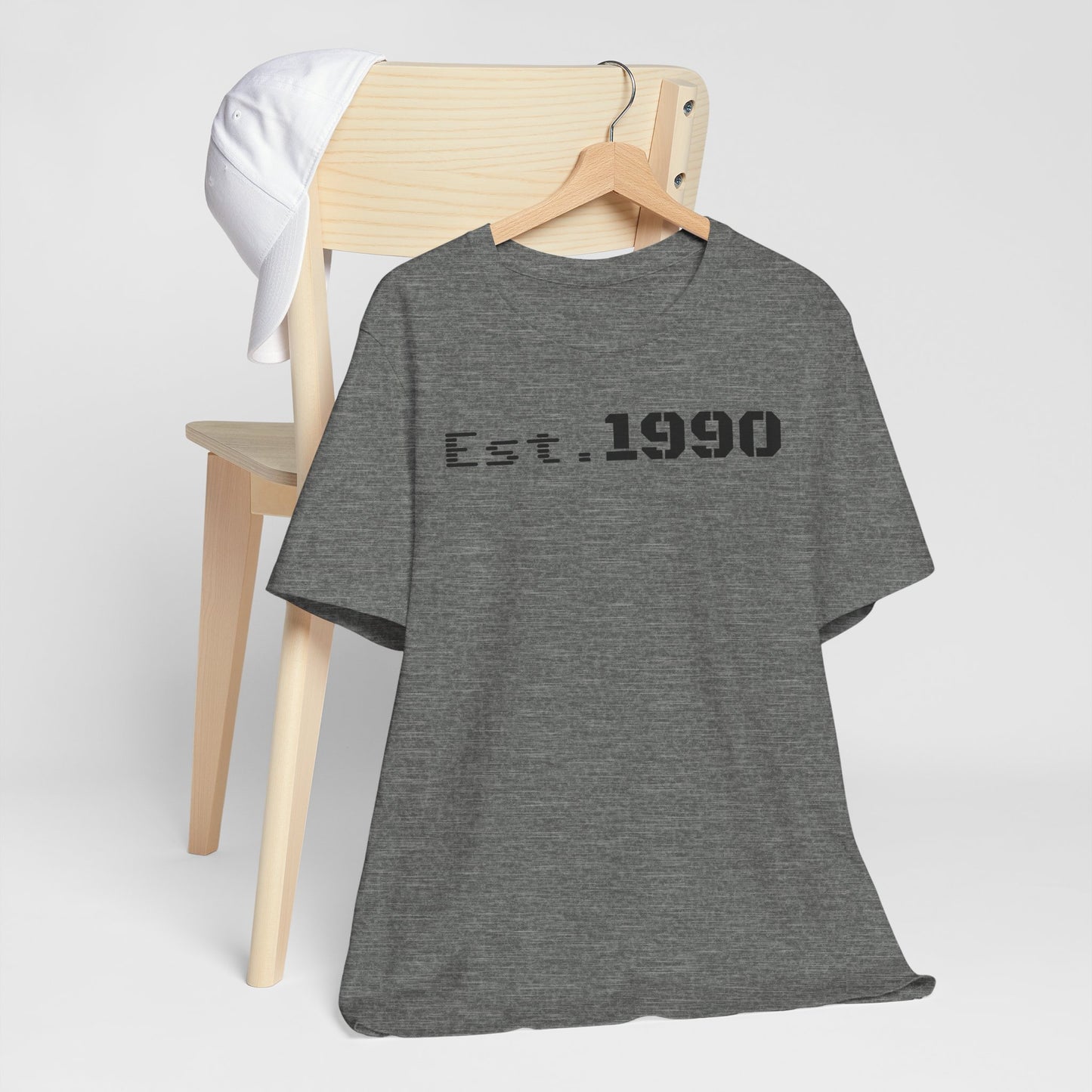 Unisex Est. 1990 Nostalgic Jersey Tee - Perfect Gift, Vintage Style, Retro Fashion, Birthday Celebration, Casual Wear - TRV