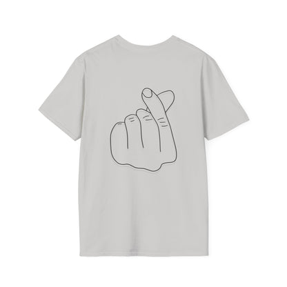 Trendy Unisex Softstyle T-Shirt with Love Hand Gesture Design