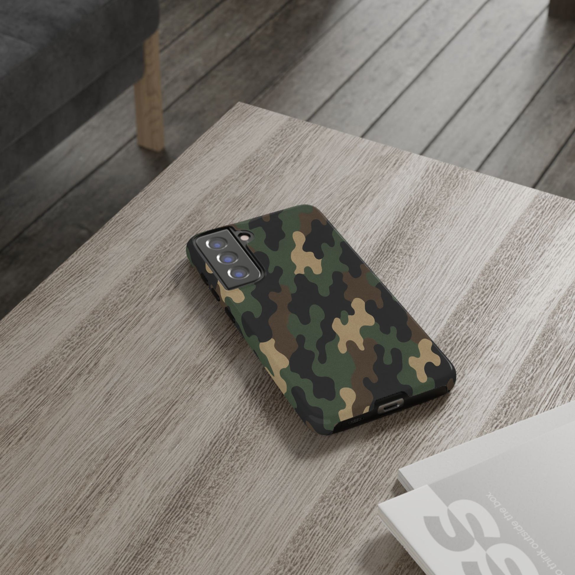 Camouflage Phone Case, Tough Cases, Military Style, Unique Phone Accessories, Gift for Him, Durable Phone Cover - TRV