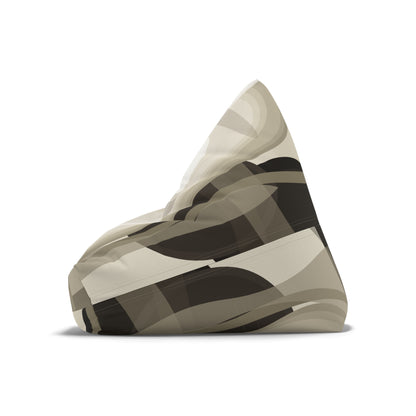 Abstract neutral swirl bean bag cover by Printify, modern home decor accent with stylish swirling design for living rooms.