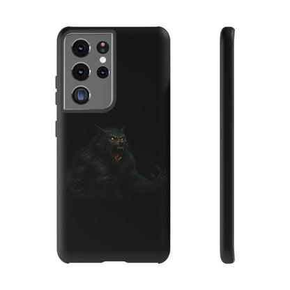 Werewolf Phone Case, Tough Cases, Black Panther Design, Gift for Animal Lovers, Phone Accessories, Fierce Phone Protection - TRV