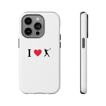 Baseball Love Phone Case, Tough Cases for Sports Lovers, i Heart Baseball Protection, Gift for Players, Cute Sports Case - TRV