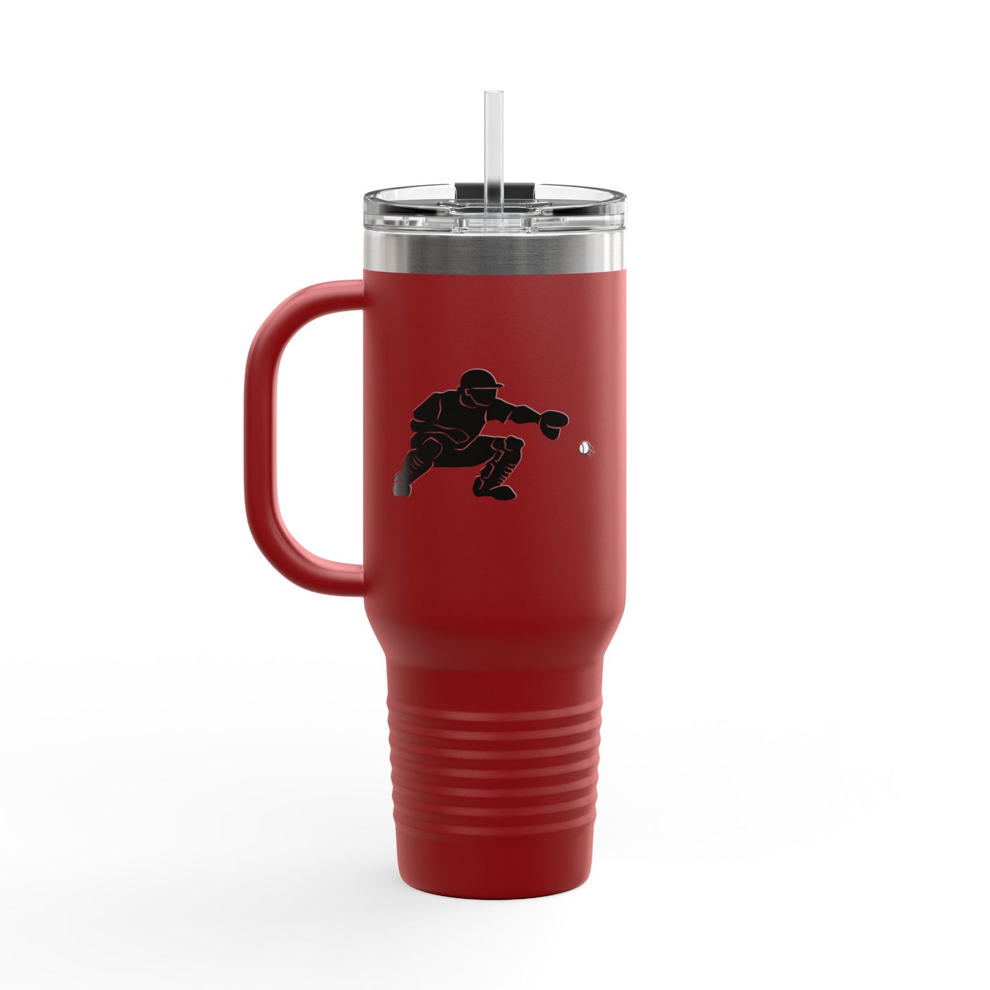 Insulated Travel Mug | Baseball Catcher Themed Travel Tumbler for Active Lifestyles, Coffee Mug, Road Trip Cup, Gym Hydration, Gift for Athletes - TRV