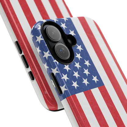 American Flag Phone Case - Patriotic Cell Cover, Tough Cases, USA Pride, Independence Day Gift, Veteran's Day, Phone Protection - TRV