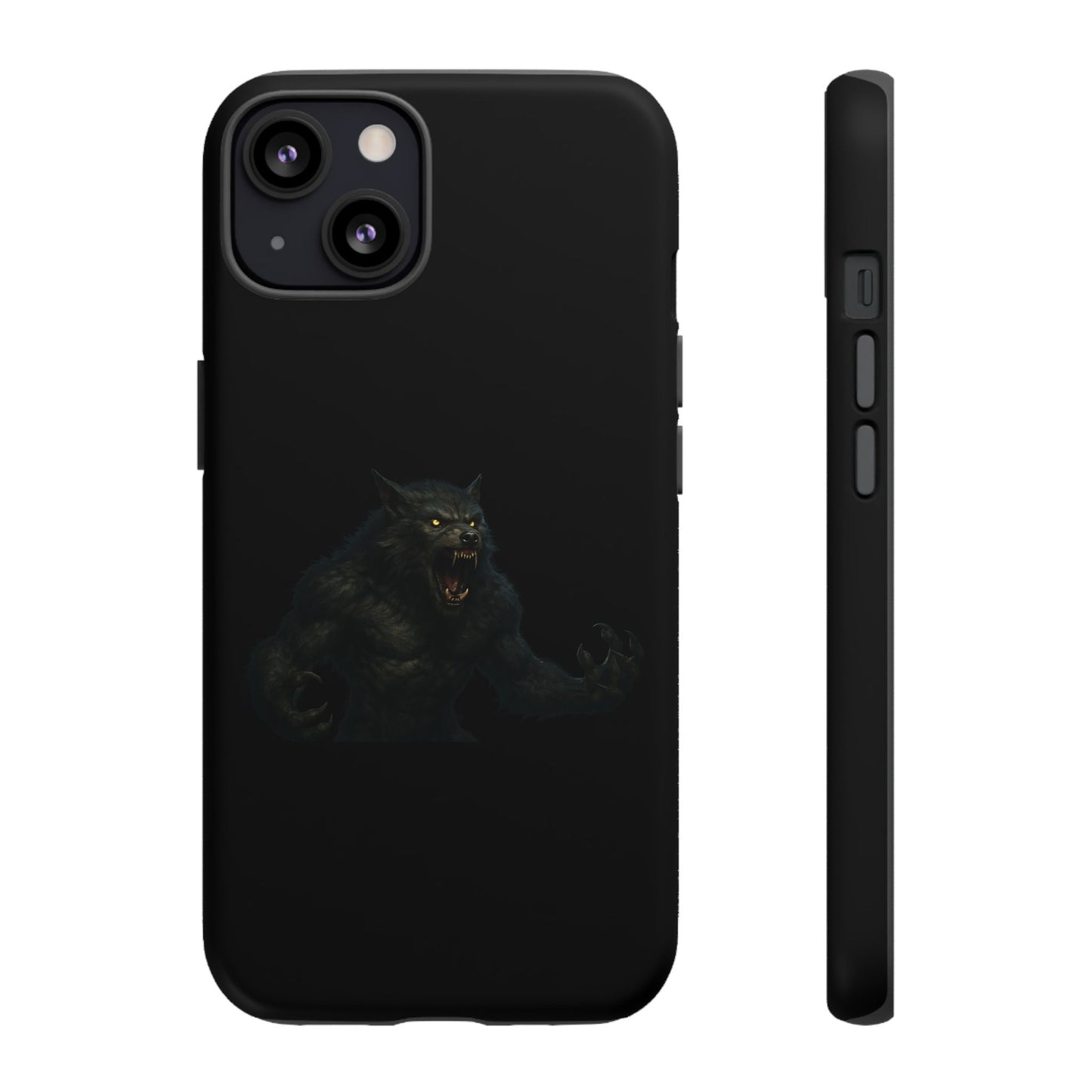 Werewolf Phone Case, Tough Cases, Black Panther Design, Gift for Animal Lovers, Phone Accessories, Fierce Phone Protection - TRV