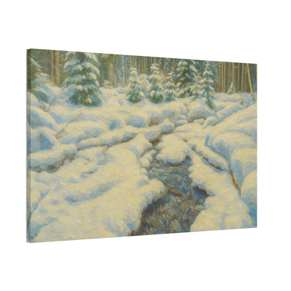 Winter Wonderland Canvas Art, Cozy Home Decor, Winter Landscape Wall Art, Nature Print, Holiday Gift Idea