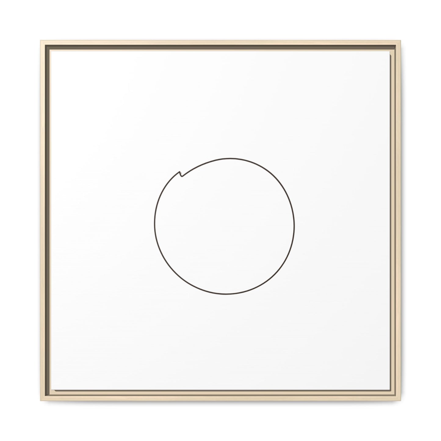 Minimal Circle Line Matte Canvas Framed | Modern Abstract Wall Art