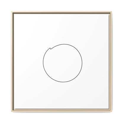 Minimal Circle Line Matte Canvas Framed | Modern Abstract Wall Art