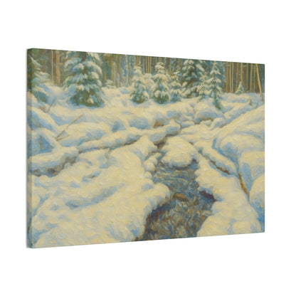 Winter Wonderland Canvas Art, Cozy Home Decor, Winter Landscape Wall Art, Nature Print, Holiday Gift Idea