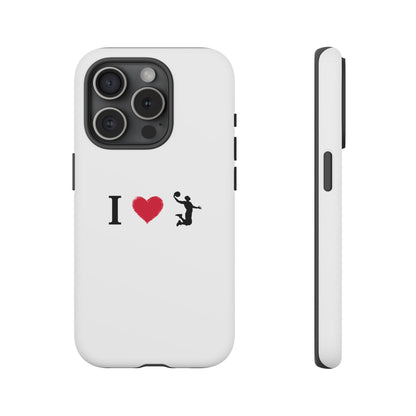 I Love Basketball Phone Case, Sporty Cell Cover, Basketball Gift for Players, Tough Cases, Love for Sports Accessories - TRV