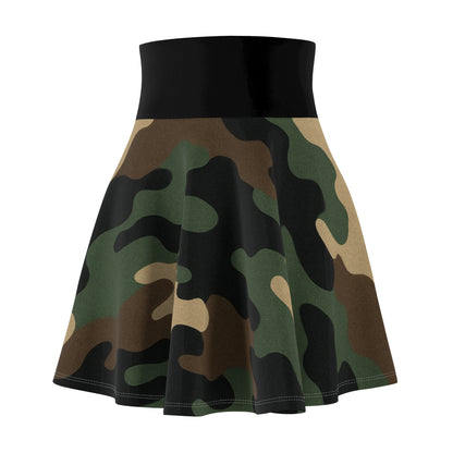 Chic Camouflage Women's Skater Skirt, Trendy Casual Skirt, Fashionable Outdoor Wear, Perfect for Parties, Festivals, Everyday Style - TRV