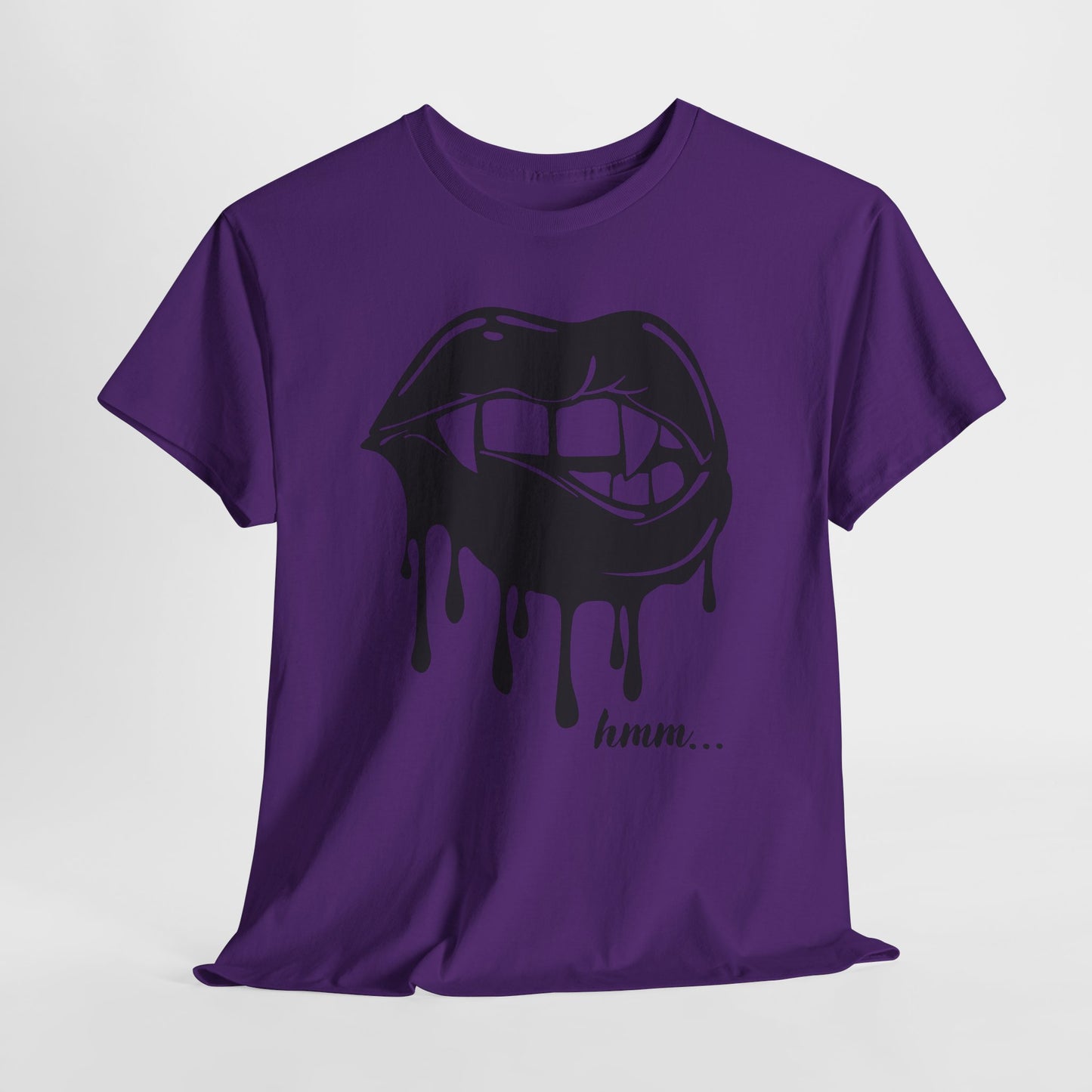 Edgy Graphic Tee - Dripping Lips Design - Unisex Heavy Cotton Tee