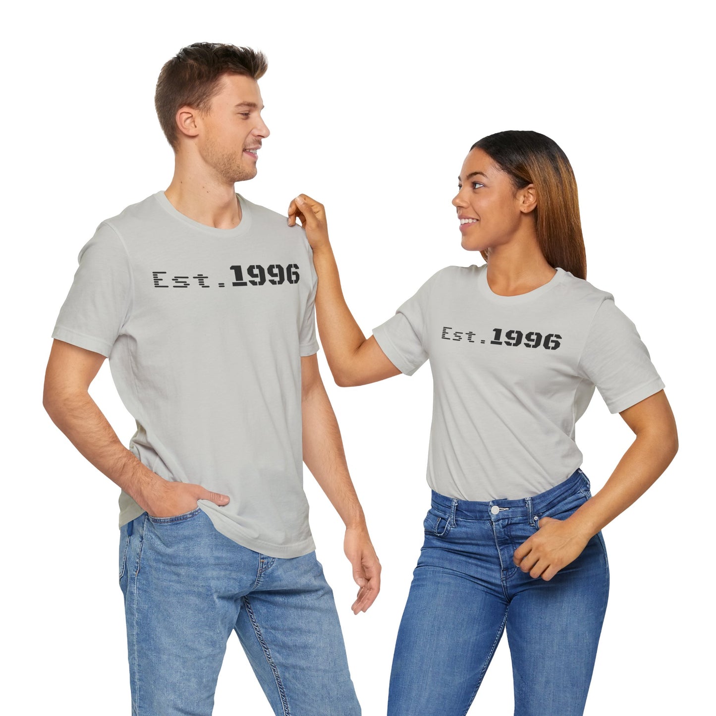Unisex Jersey Tee - 'Est. 1996' Graphic Shirt, Birthday Gift, Casual Wear, Vintage Style, Retro Fashion, Gift for Him/Her - TRV