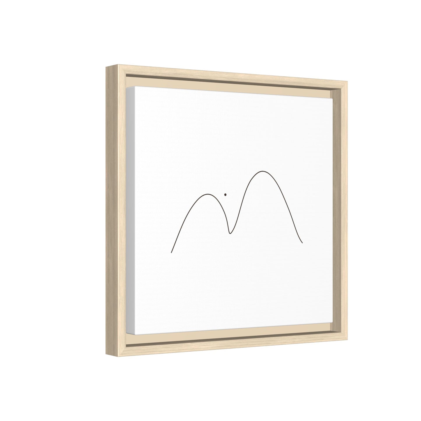 Minimal Line Mountains Matte Canvas Framed