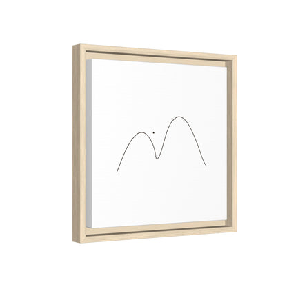 Minimal Line Mountains Matte Canvas Framed