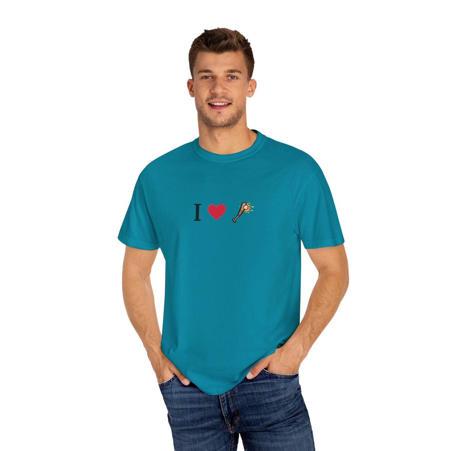 I Love Baseball  Unisex Tee, Gift for Couples, Cute Matching T-Shirts, Casual Everyday Wear, Anniversary Present, Love Shirt - TRV
