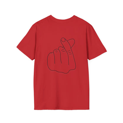 Trendy Unisex Softstyle T-Shirt with Love Hand Gesture Design