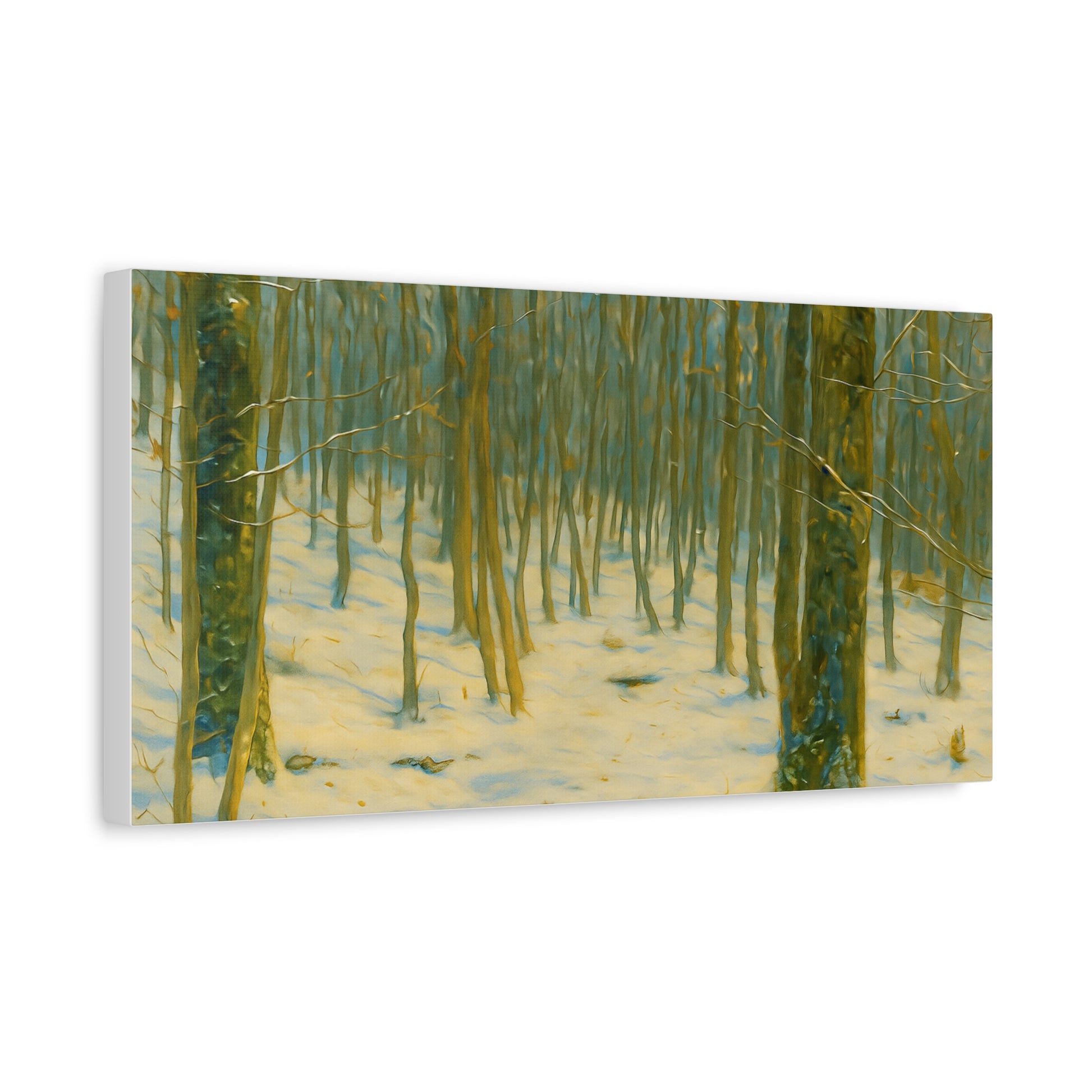 Winter Forest Matte Canvas Art Print, Nature Decor, Stretched Wall Art, Home Decor, Rustic Cabin Decoration, Gift for Nature Lovers - TRV