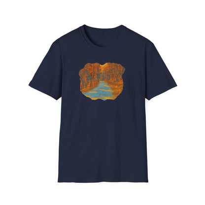Autumn Pathway Unisex Softstyle T-Shirt, Cozy Fall Shirt, Nature Lover Tee, Scenic Route Top, Gift for Hikers, Casual Wear, Outdoor [...]