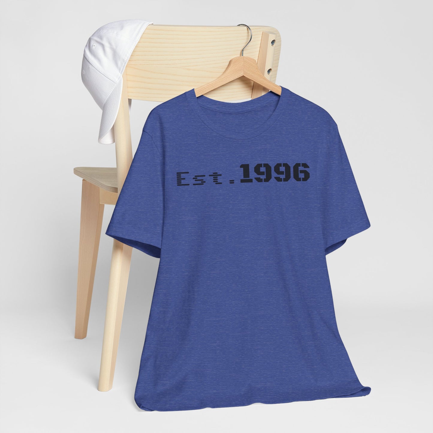 Unisex Jersey Tee - 'Est. 1996' Graphic Shirt, Birthday Gift, Casual Wear, Vintage Style, Retro Fashion, Gift for Him/Her - TRV