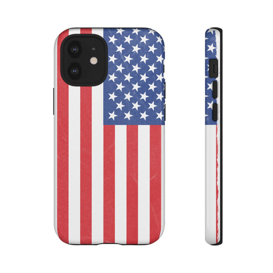 Patriotic Phone Case - Tough Cases for Veterans, USA Lovers, Independence Day, Memorial Day, Flag Design - TRV