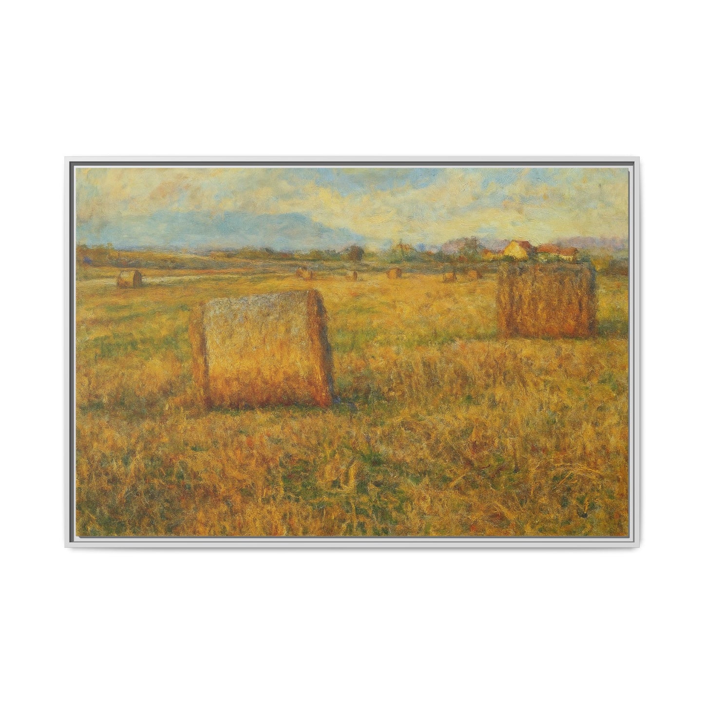 Framed Matte Canvas Wall Art - Rustic Farm Landscape, Country Decor, Home Gallery, Gift for Nature Lovers, Housewarming Decor - TRV