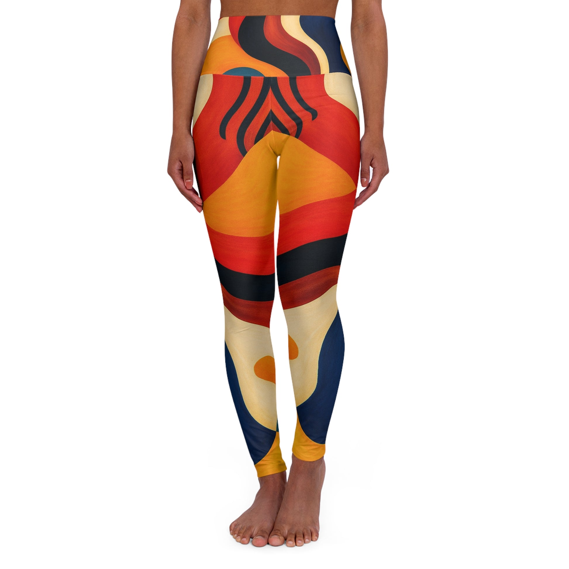 Colorful Yoga Leggings, Women's Workout Leggings, Stretchy Leggings, Active Wear Bottoms, Athletic Pants - TRV