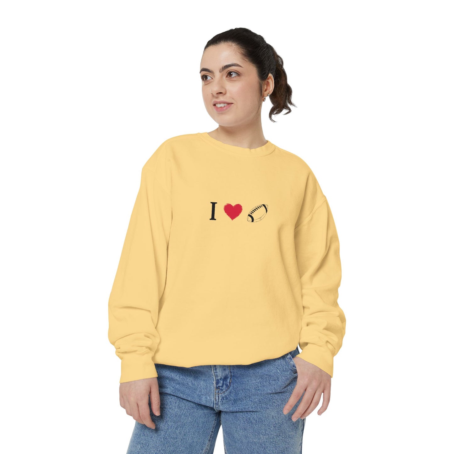 Unisex Sweatshirt, I love Football, Cozy, Perfect for Everyday Wear, Gift Idea for Friends, Couples, and Special Occasions - TRV