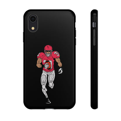 Football Player Tough Phone Case – Protective Black Sports iPhone Case