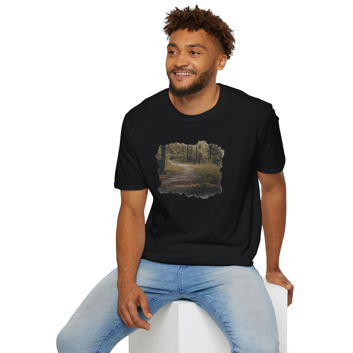 Nature-Inspired Unisex Softstyle T-Shirt, Eco-Friendly Fashion, Outdoor Lover Tee, Gift for Nature Enthusiasts, Casual Everyday Wear