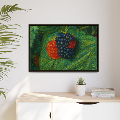 Van Gogh Style Blackberry Canvas Art, Framed Wall Decor, Botanical Print, Summer Home Decor, Gift for Garden Lovers - TRV