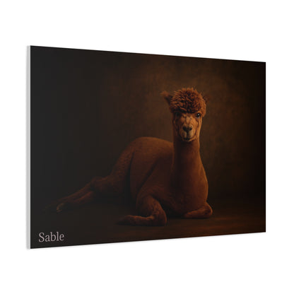 Alpaca Portrait Matte Canvas - TRV
