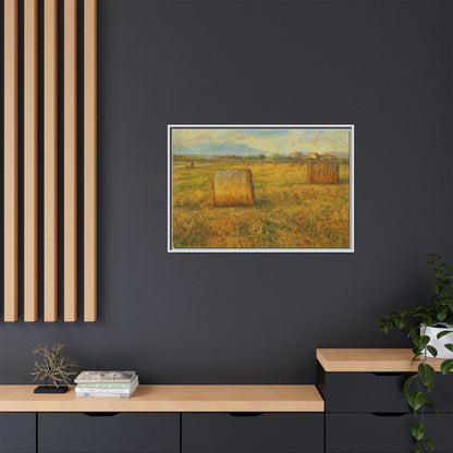 Framed Matte Canvas Wall Art - Rustic Farm Landscape, Country Decor, Home Gallery, Gift for Nature Lovers, Housewarming Decor - TRV