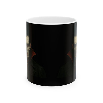 Gothic Dracula Vampire Ceramic Mug, Perfect for Halloween, Spooky Gifts, Coffee Lovers, Home Decor, 11oz & 15oz Sizes - TRV